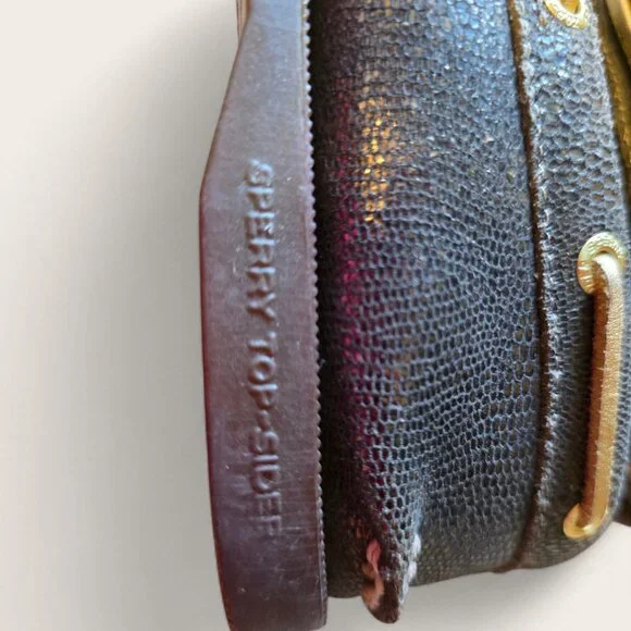 EXCELLENT Sperry Gold Cup Metallic Gold-Infused Leather Boat Shoes-Man7.5/Woman9 - Picture 4 of 4